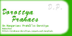 dorottya prahacs business card